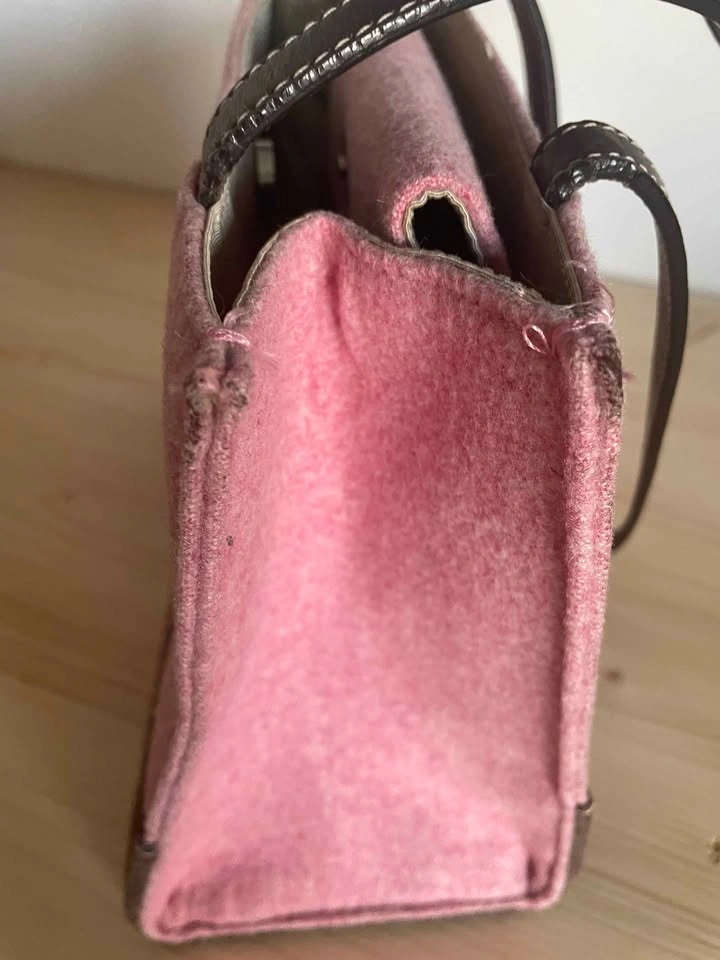 Vintage Kate Spade pink and brown wool purse - photo 3