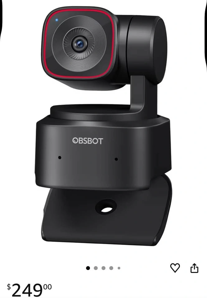 OBSBOT Tiny 2 Lite Webcam 4K AI Tracking Camera - photo 2