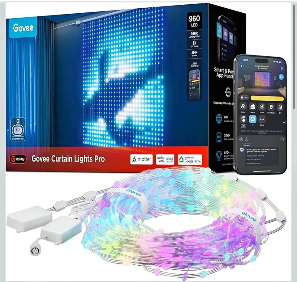 Govee Curtain Lights Pro, 960 LEDs Smart Lights