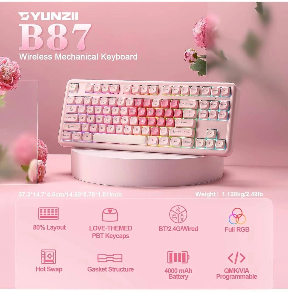 YUNZII B87 Wireless Mechanical Keyboard - photo 2