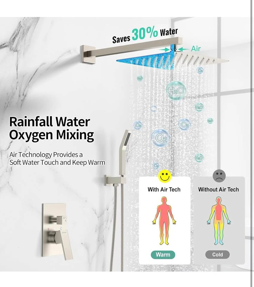 SR Sun Rise Shower Faucet System Brushed Nickel - photo 5