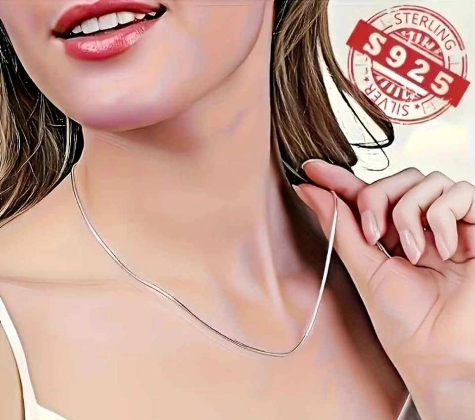 925 Sterling Silver Snake Bone Chain - photo 4