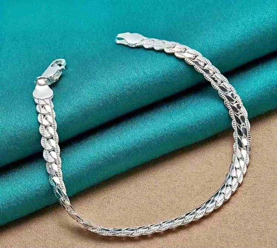 Silver Plated Chain & Bracelet Set