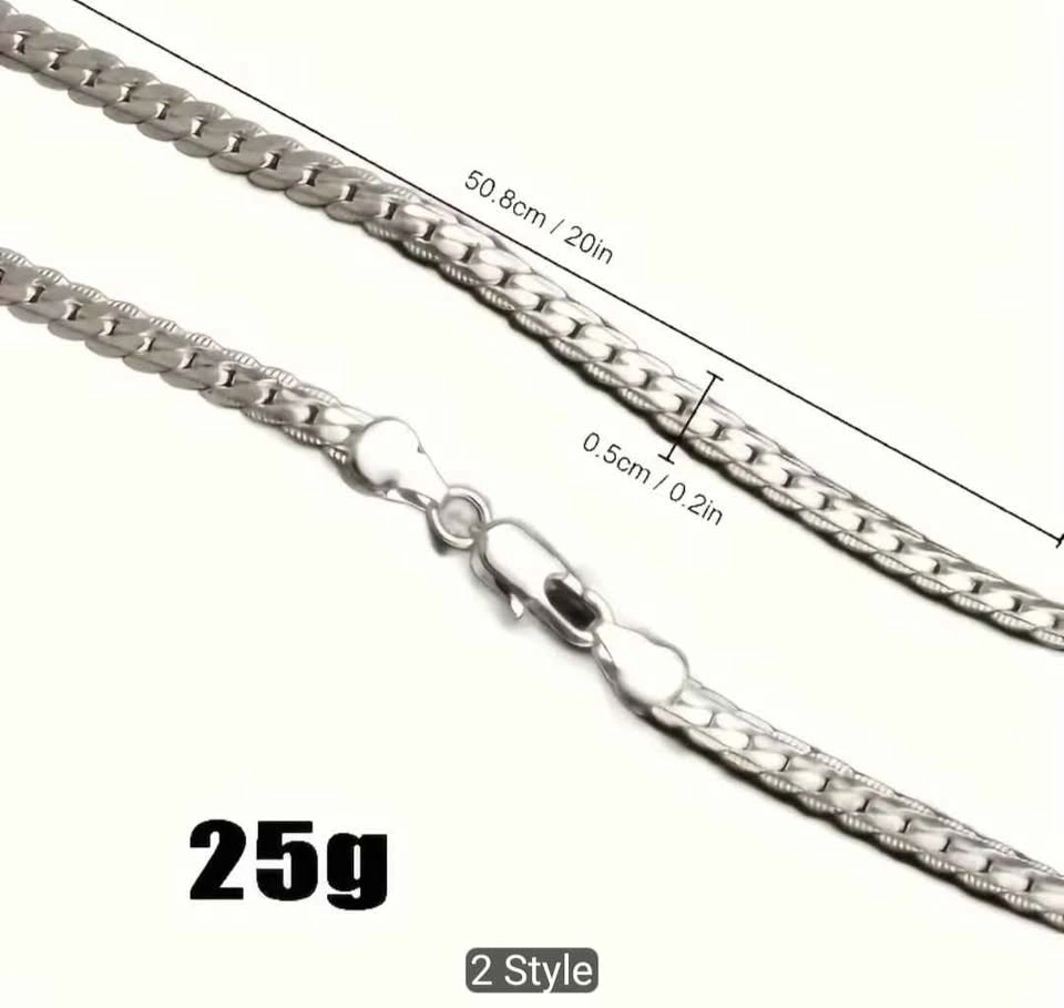 Silver Plated Chain & Bracelet Set - photo 4
