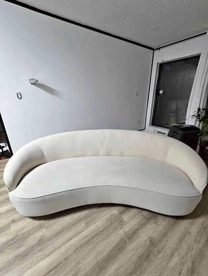 Modern Velvet Curved Sofa - 3 Seater - Delivery Available