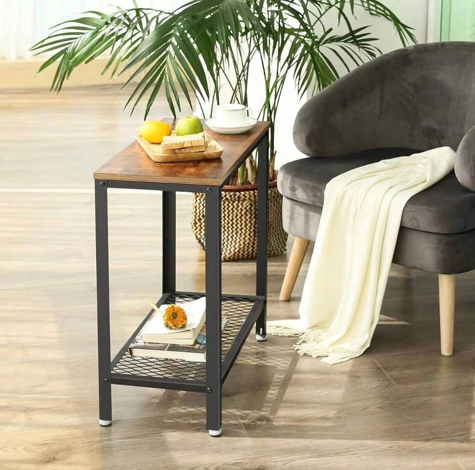 VASAGLE Side Table ULET31BX - 2-Tier Nightstand, Industrial Styl - photo 5