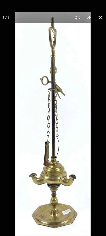 Antique 1800's whale oil lamp