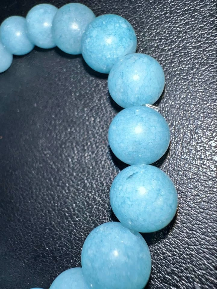 Blue agate beads bracelet