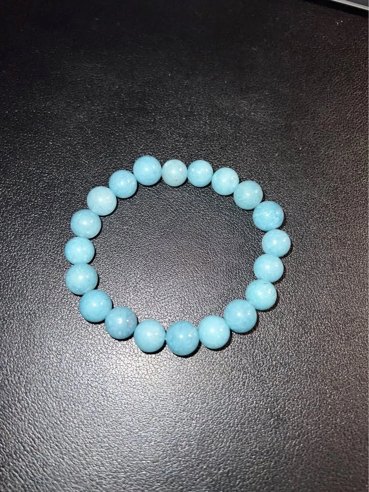 Blue agate beads bracelet - photo 3