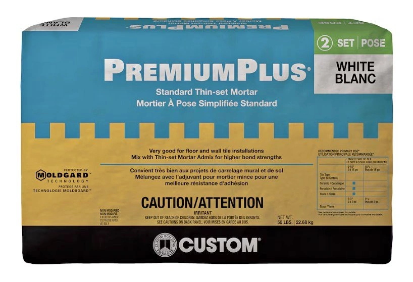 PremiumPlus 50 lbs White Thin-Set Mortar for Tile & Stone