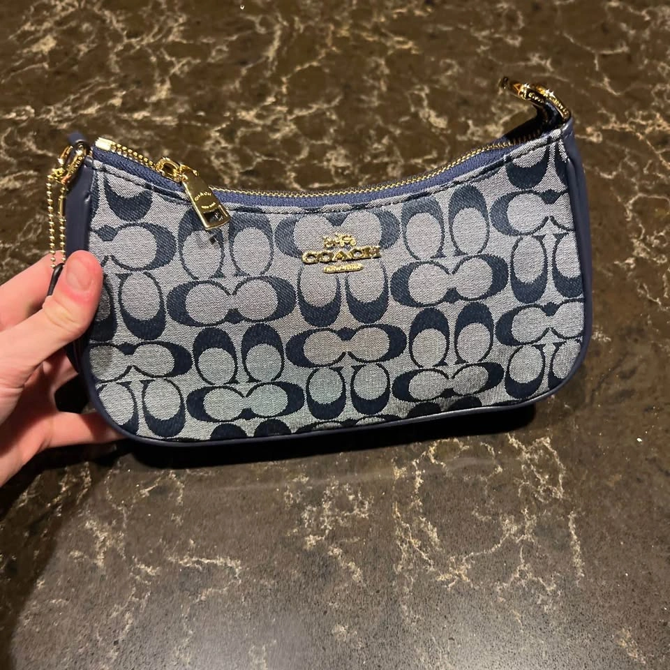 Dark blue coach bag - photo 2