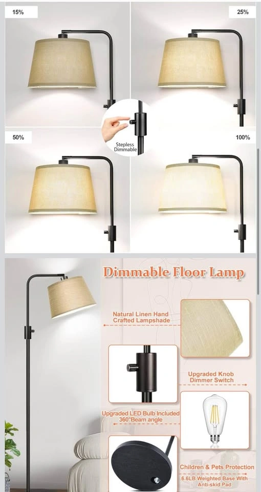 Nintiue Dimmable Arc Floor Lamp, 65" - photo 3