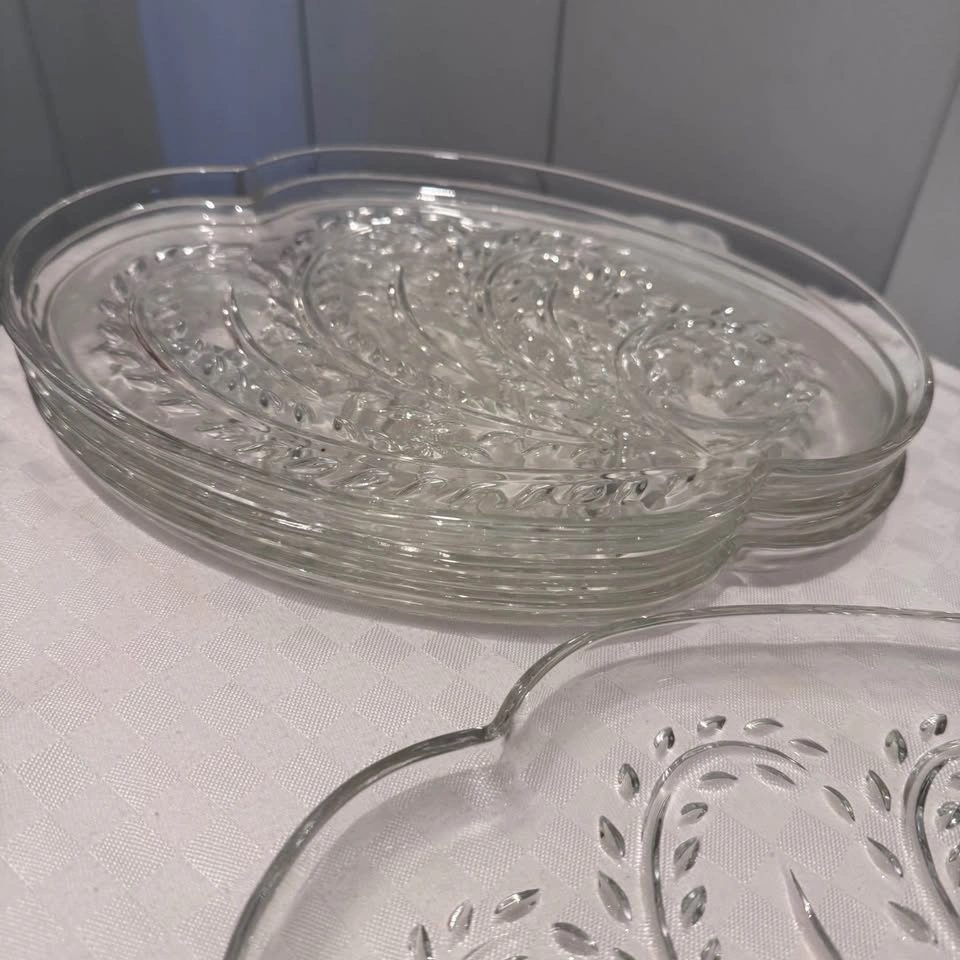 Set of 4 Vintage Homestead Snack Plates - Federal Glass - photo 2