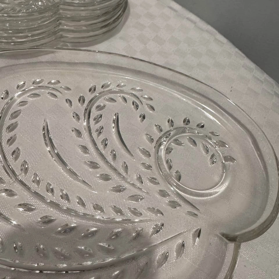 Set of 4 Vintage Homestead Snack Plates - Federal Glass - photo 3