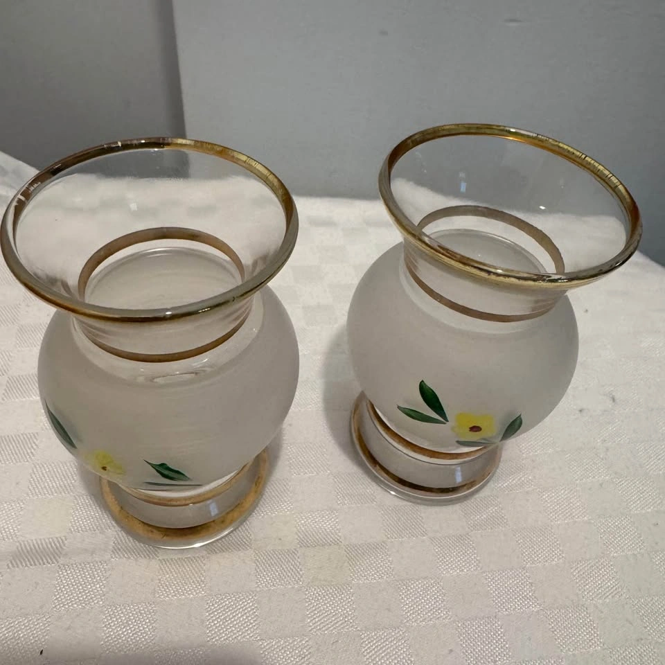 Bartlett Collins Frosted Bud Vases - Pair - photo 4