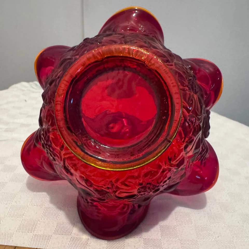 Vintage Ruby Art Glass Basket - Fenton? - photo 4