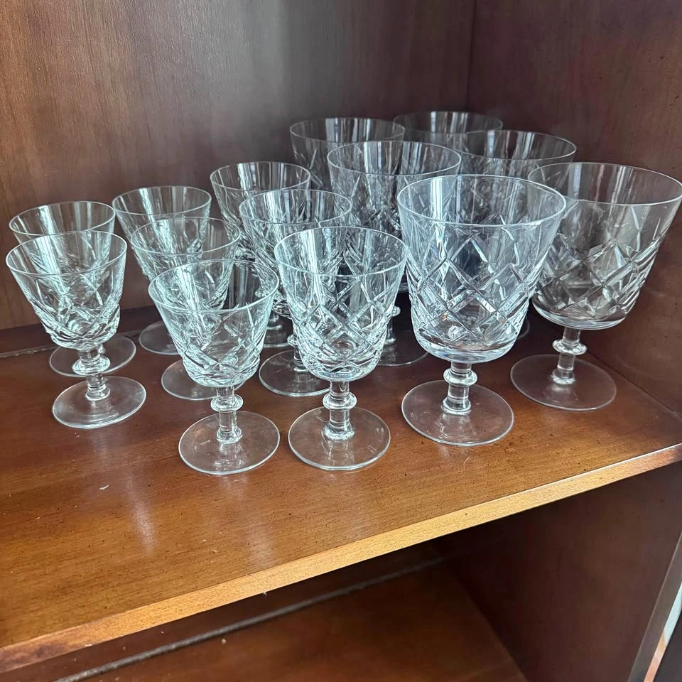 14 Crystal Glasses Webb Corbett Crystal Glasses