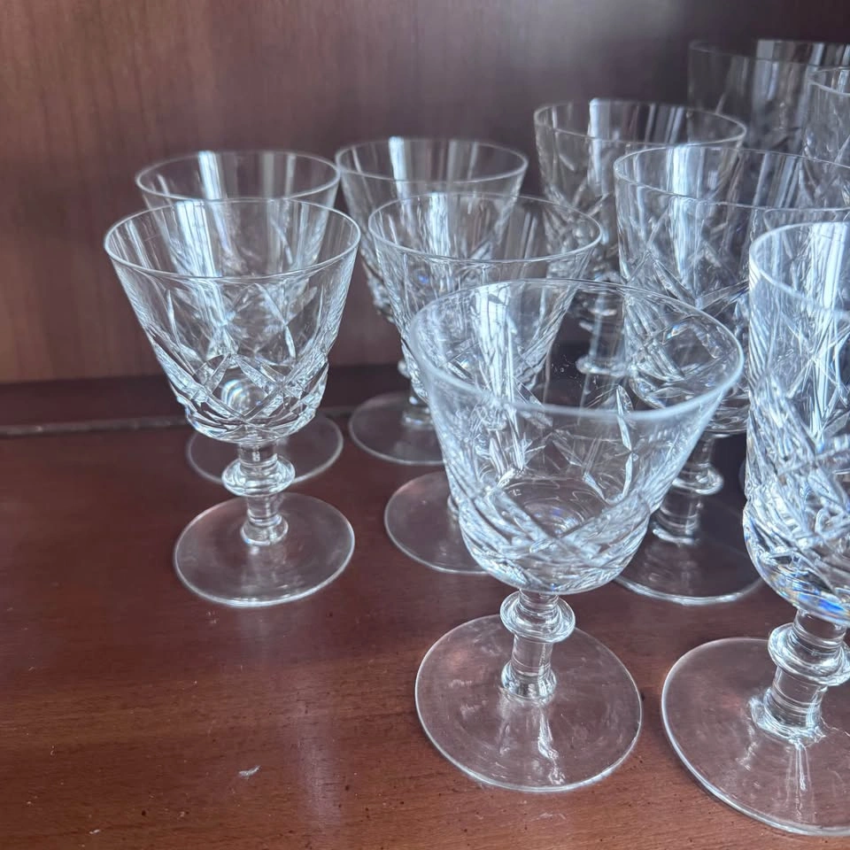 14 Crystal Glasses Webb Corbett Crystal Glasses - photo 2