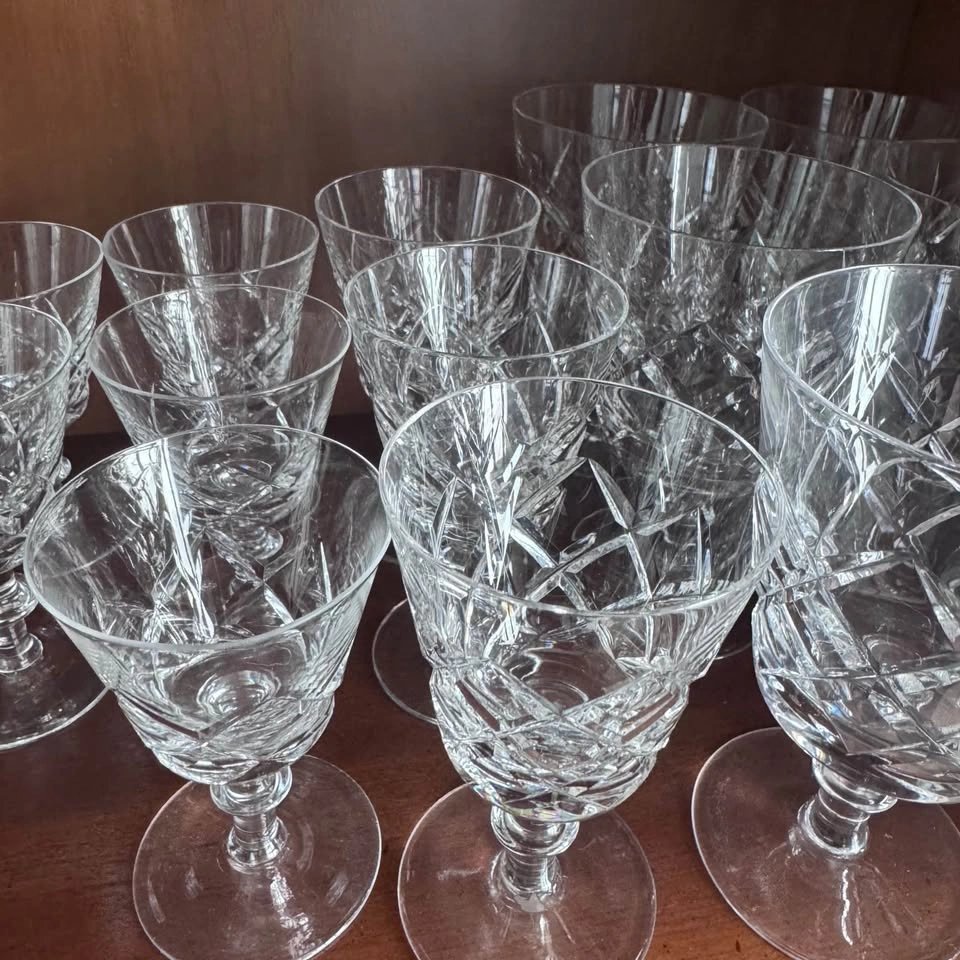 14 Crystal Glasses Webb Corbett Crystal Glasses - photo 3