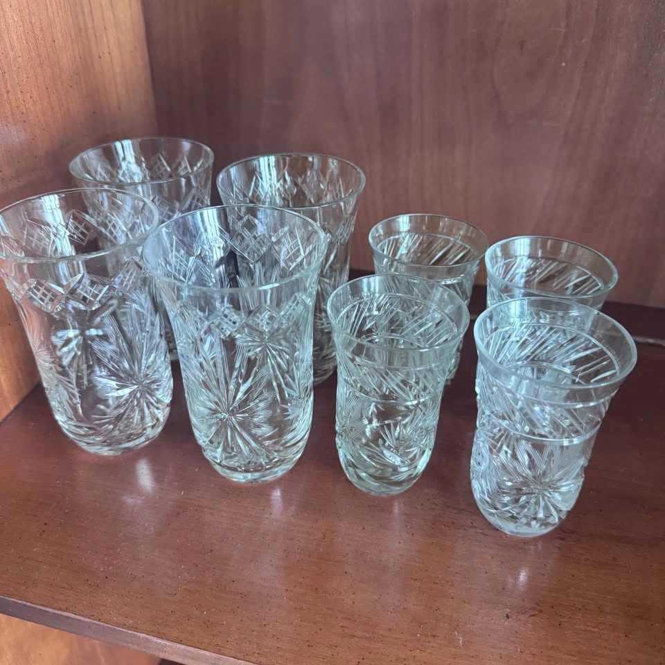Set of 8 Vintage Crystal Glasses - photo 2