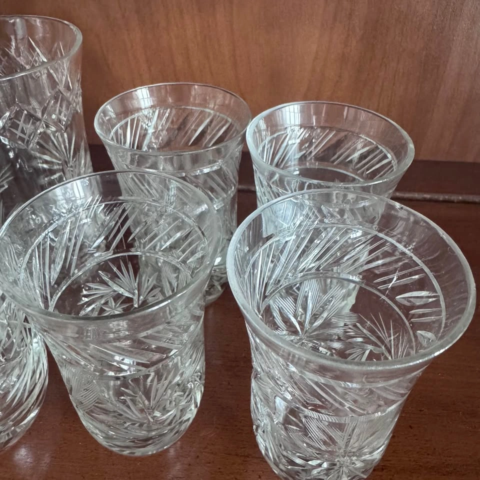 Set of 8 Vintage Crystal Glasses - photo 5