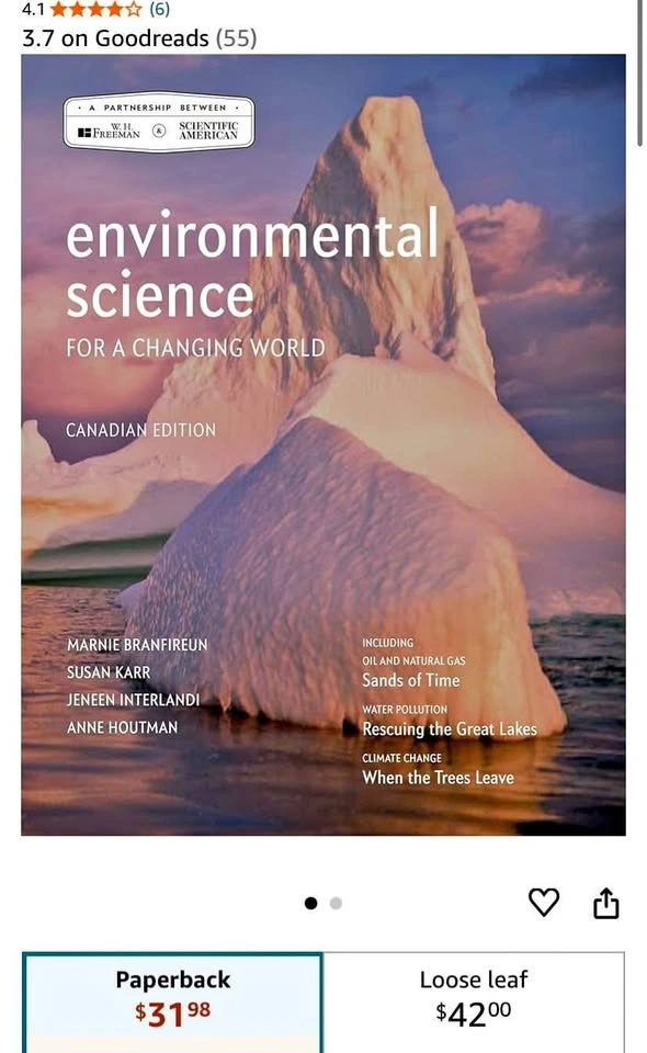 Environmental Science for a Changing World (Canadian Edition)