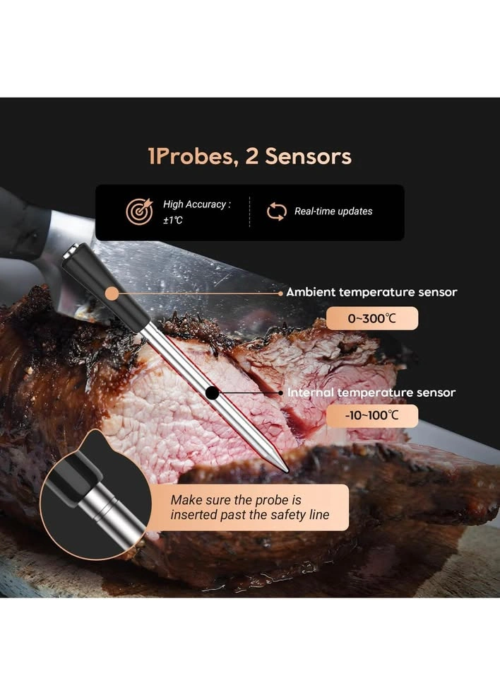 INKBIRD Wireless Meat Thermometer, 300ft Bluetooth - photo 5