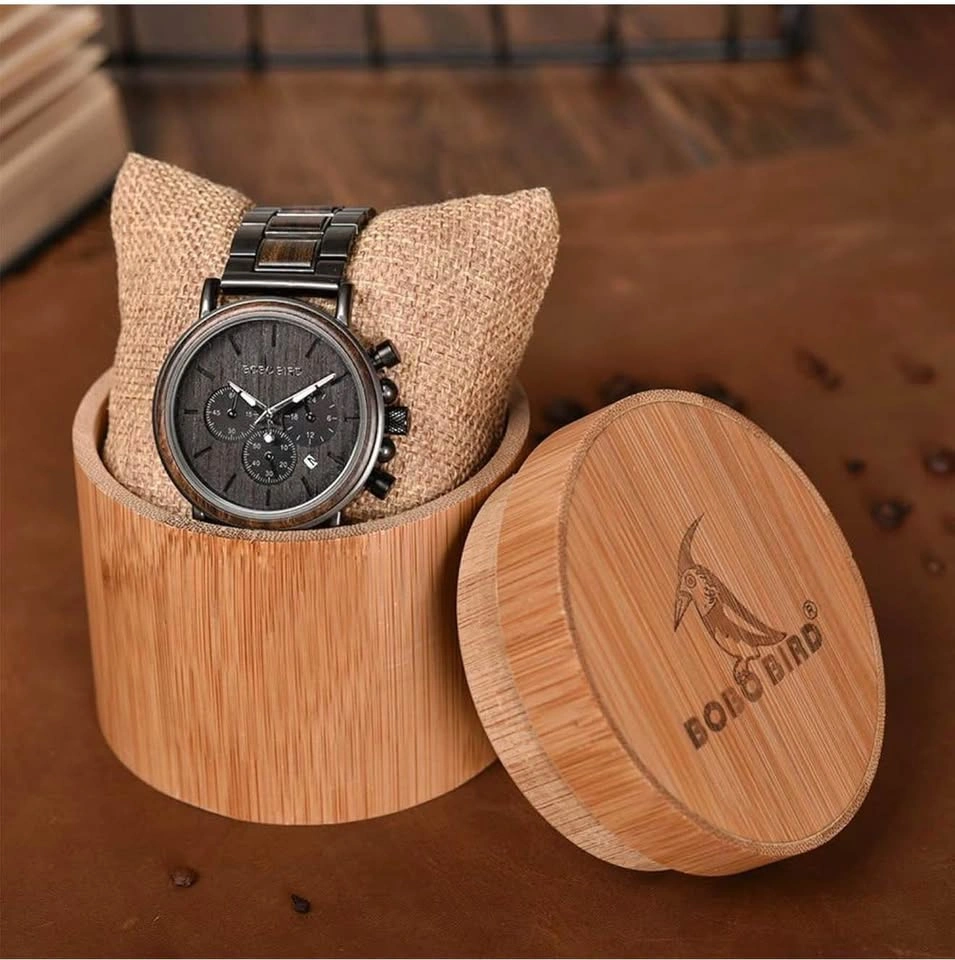 BOBO BIRD Men's Wood & Steel Casual Watch - photo 2