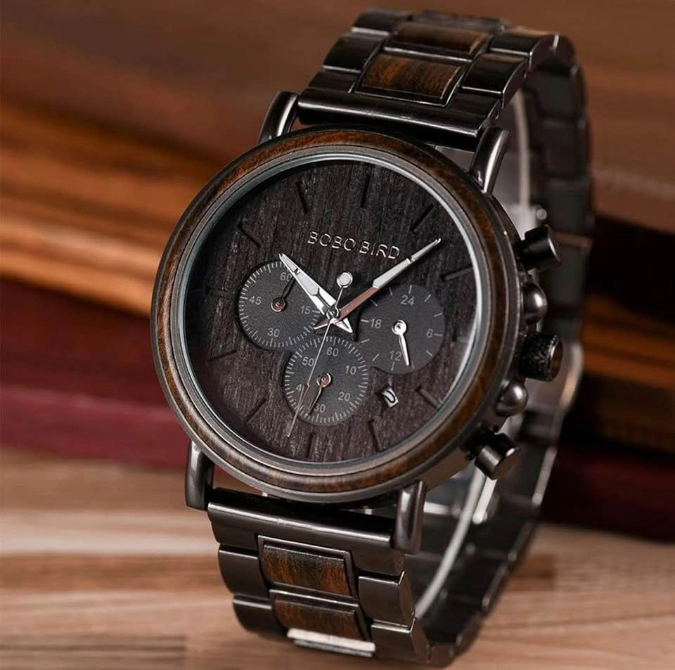 BOBO BIRD Men's Wood & Steel Casual Watch - photo 3