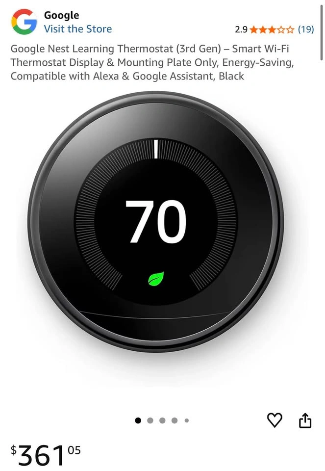 Google Nest Learning Thermostat (3rd Gen) - photo 2