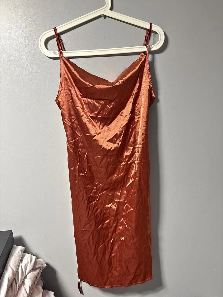 burnt orange dress