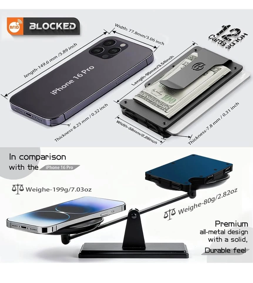 MagSafe Compatible Wallet - RFID Blocking Metal Card Holder - photo 4