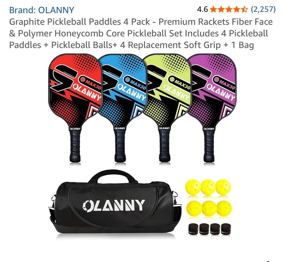 Graphite Pickleball Paddles 4 Pack - photo 2