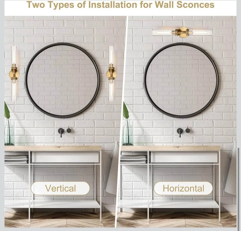 2-Light Gold Bathroom Vanity Sconce - photo 3