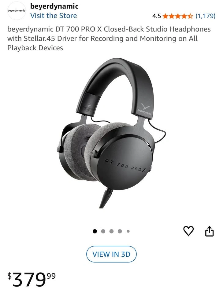 beyerdynamic DT 700 PRO X Studio Headphones - photo 2