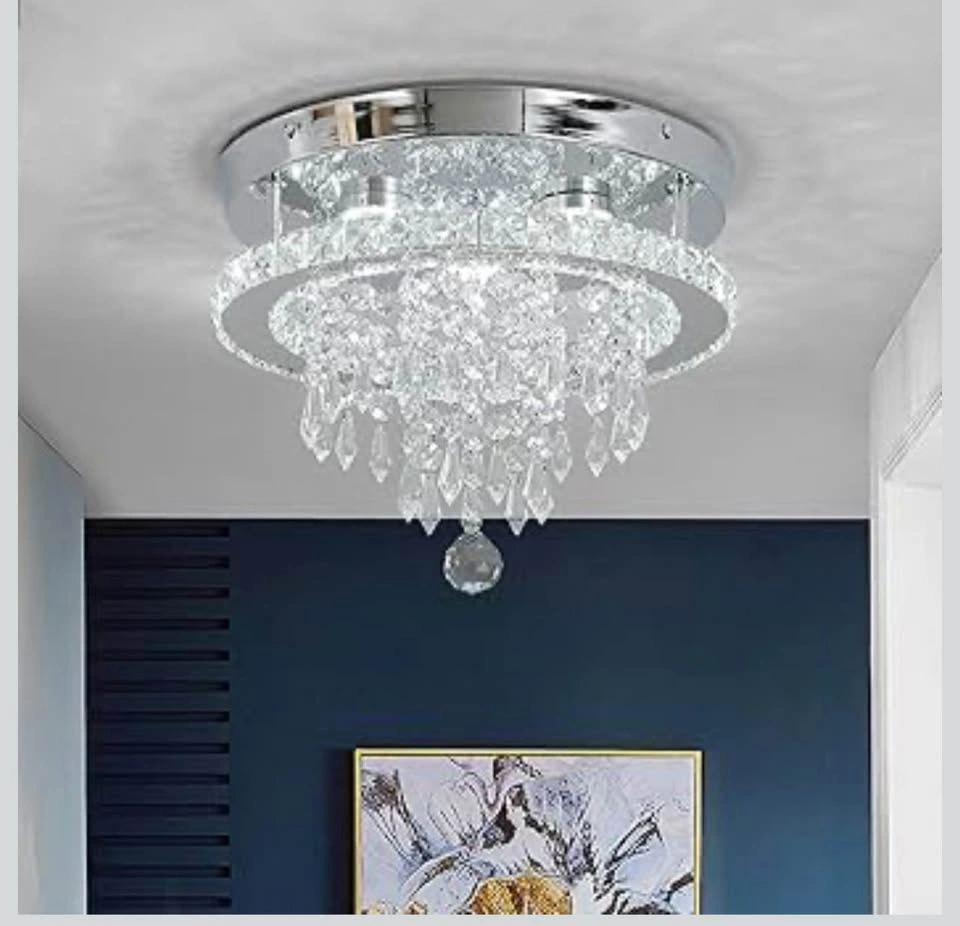 Deckrico Modern Crystal Chandelier 11.8" LED Ceiling Light - photo 4