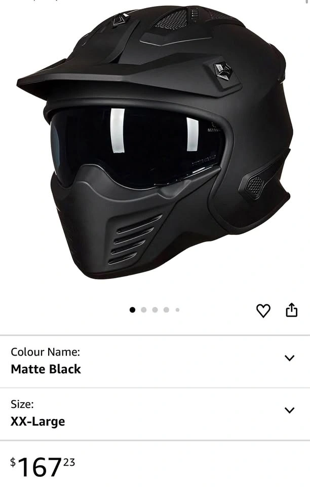ILM Open Face Motorcycle Helmet - 2XL