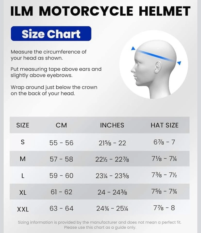 ILM Open Face Motorcycle Helmet - 2XL - photo 2