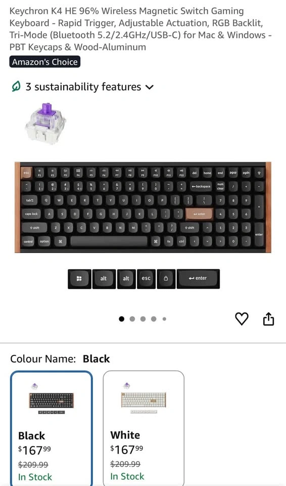Keychron K4 HE 96% Wireless Magnetic Switch Gaming Keyboard - photo 2