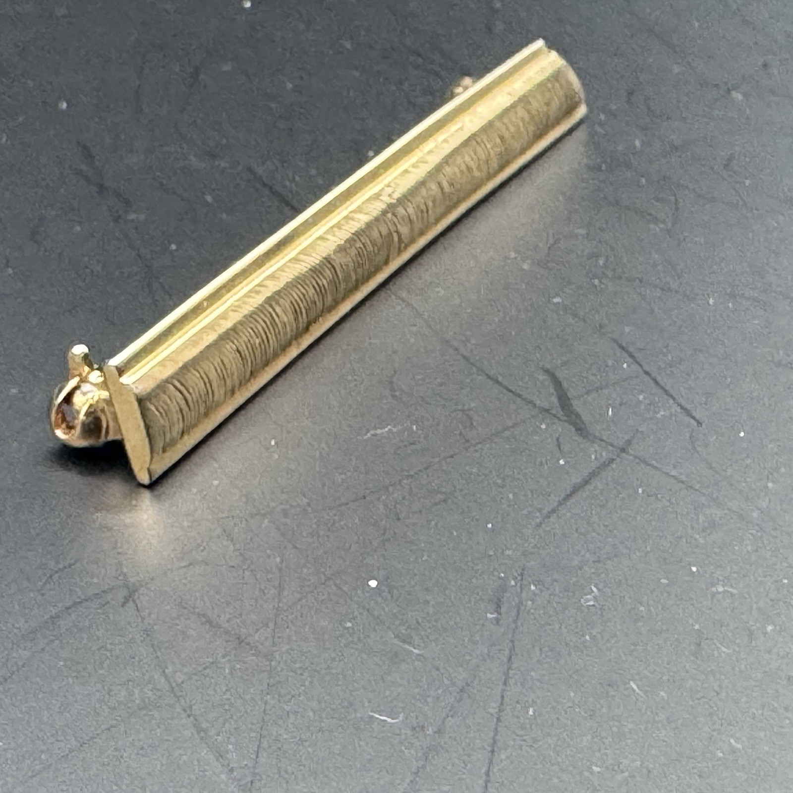 Men's Signed Crosse Tin Pin - Gold Tone - photo 3