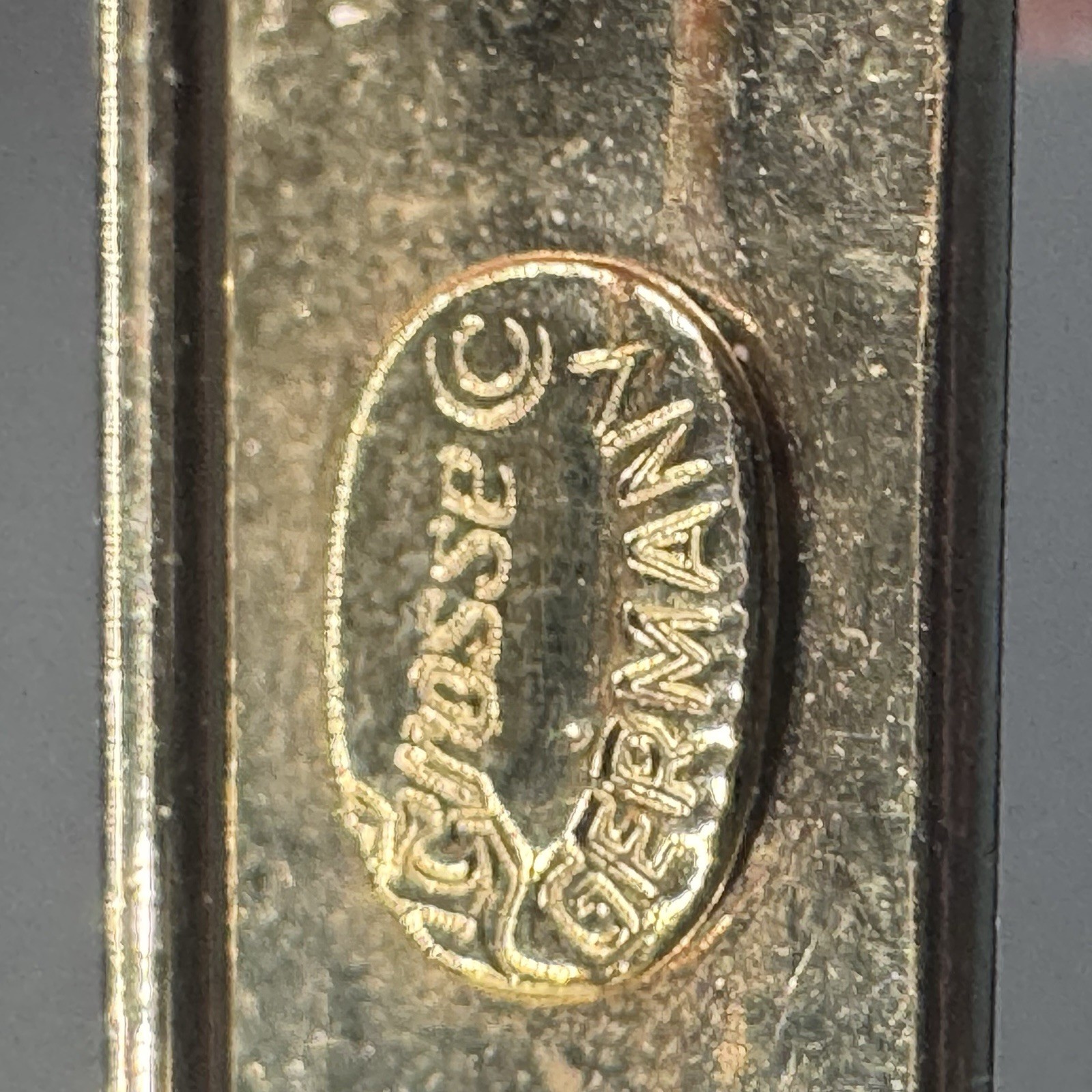 Men's Signed Crosse Tin Pin - Gold Tone - photo 4