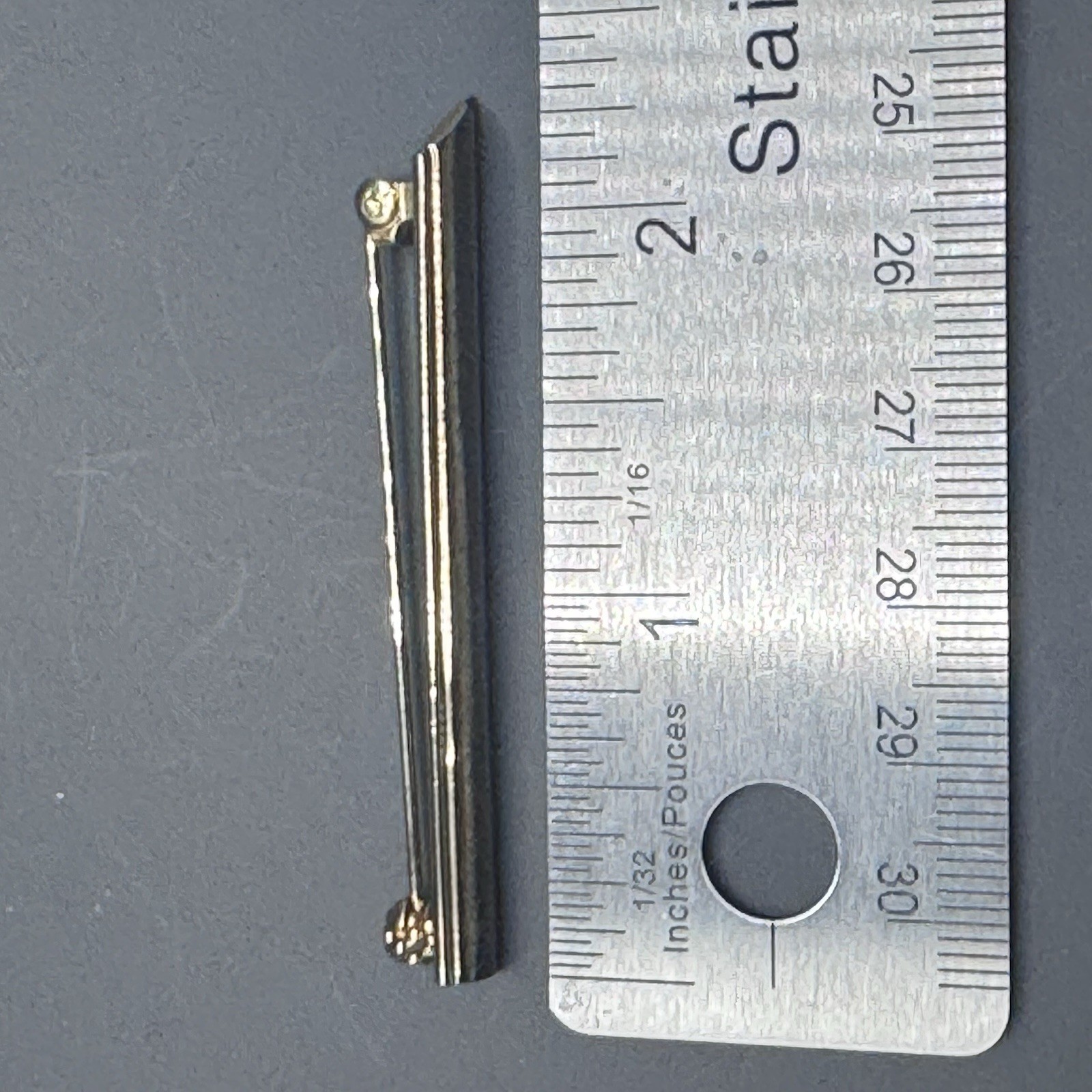 Men's Signed Crosse Tin Pin - Gold Tone - photo 5
