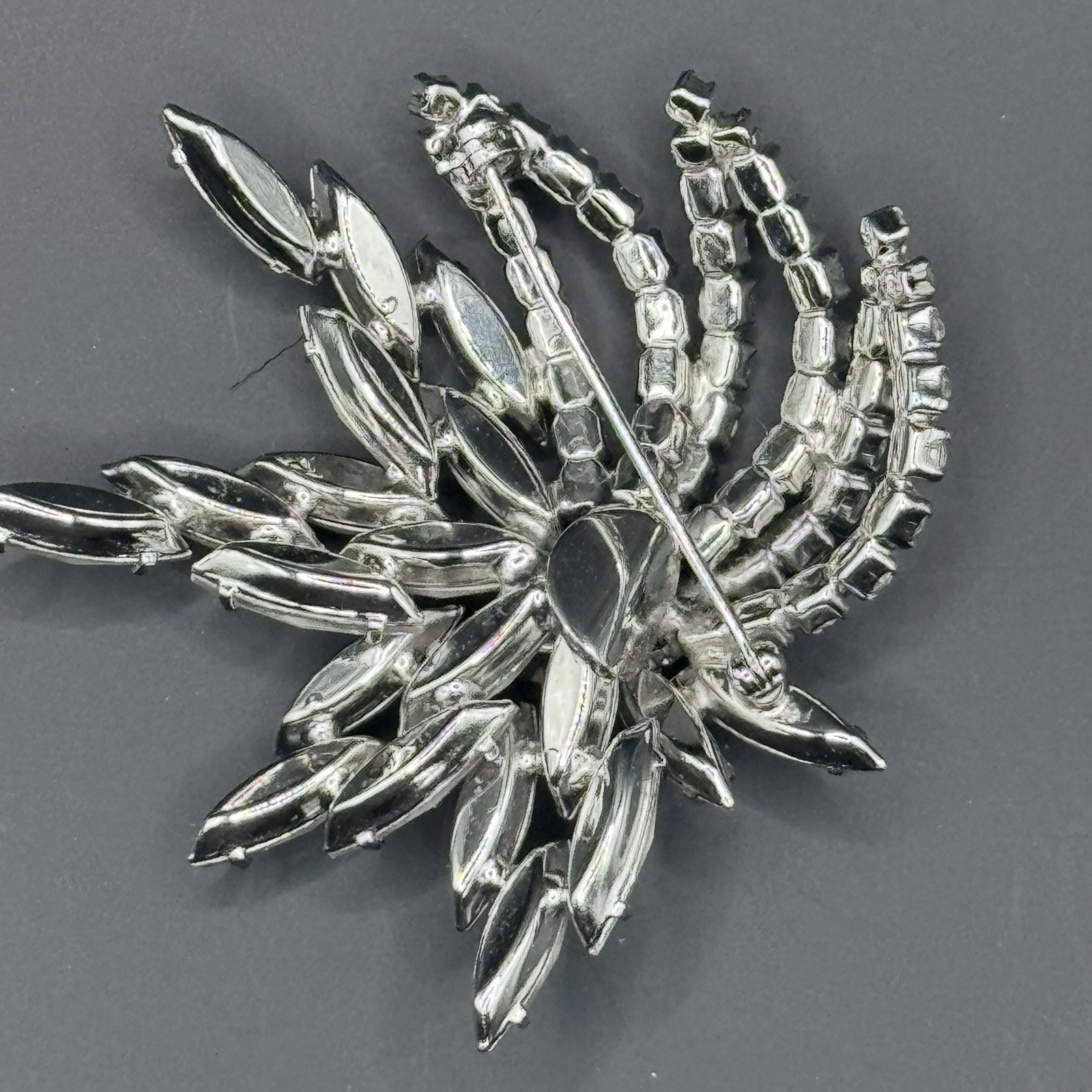 Vintage Rhinestone Flower Brooch - photo 4