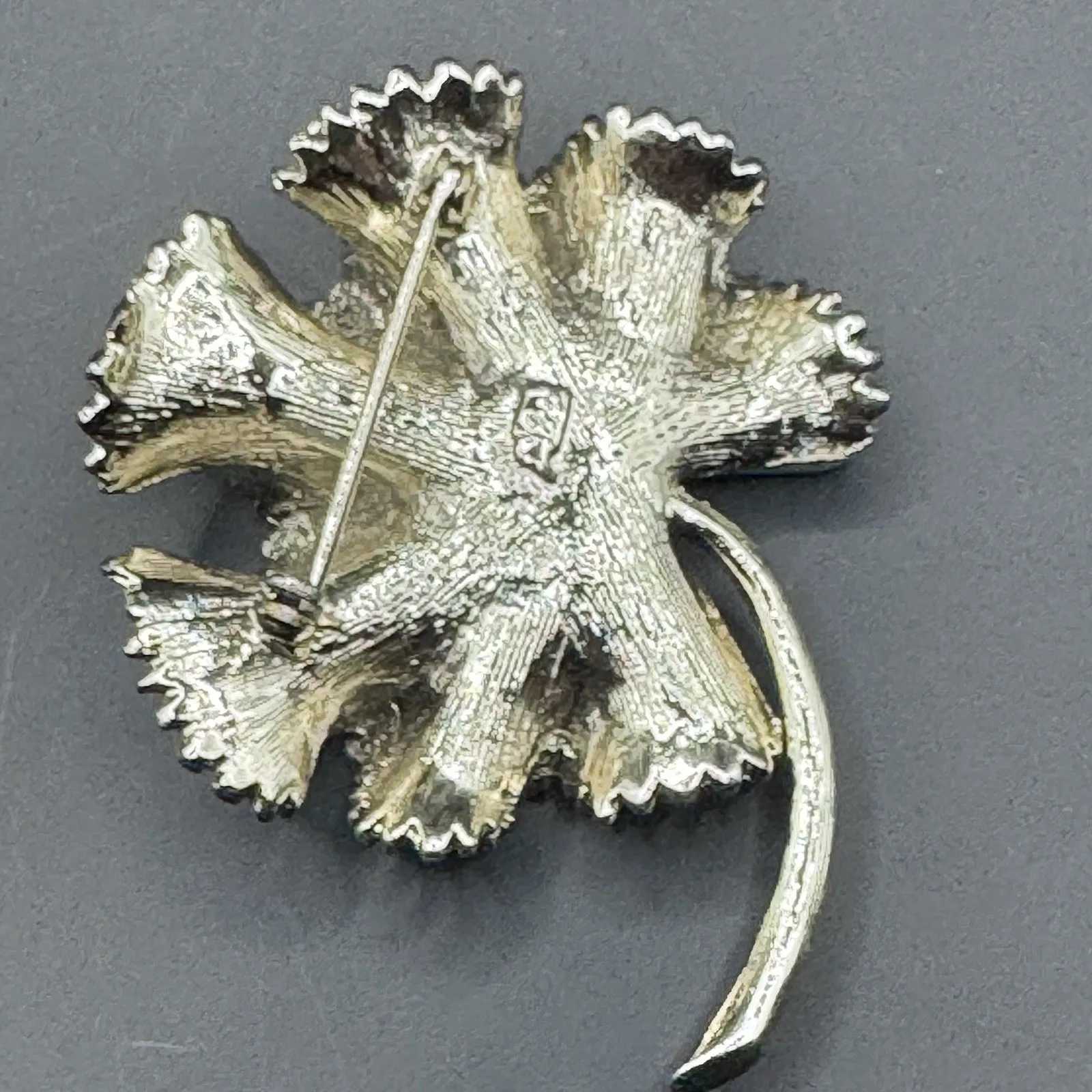 Vintage Coro Gold Tone Ruffled Leaf Brooch - photo 5