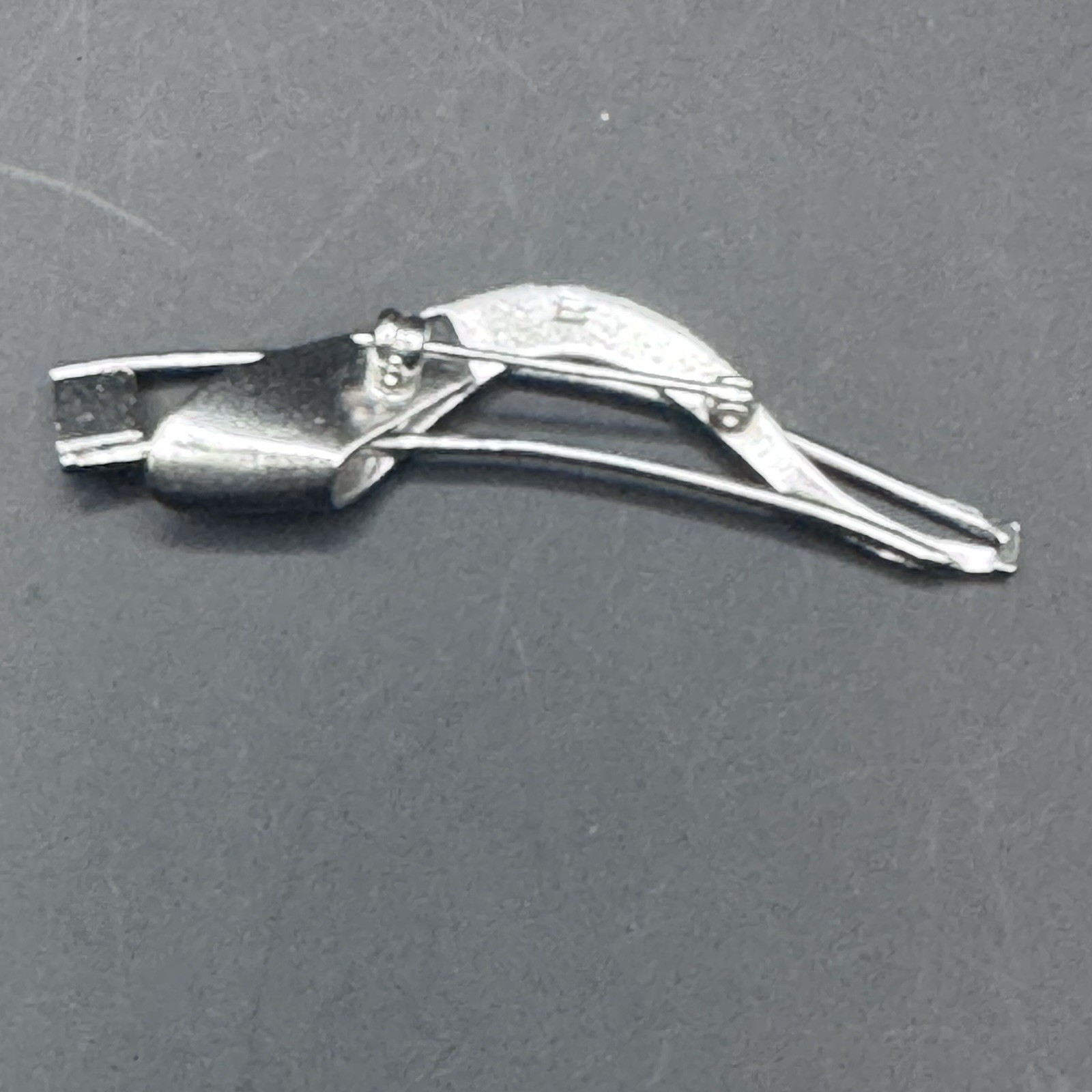Signed Bond Boyd Sterling Silver Bar Pin with Pink Stone - photo 4