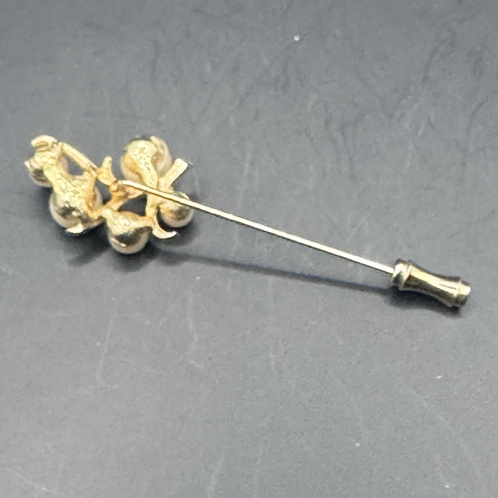 Faux pearl, Victorian revival gold tone stick pin - photo 4