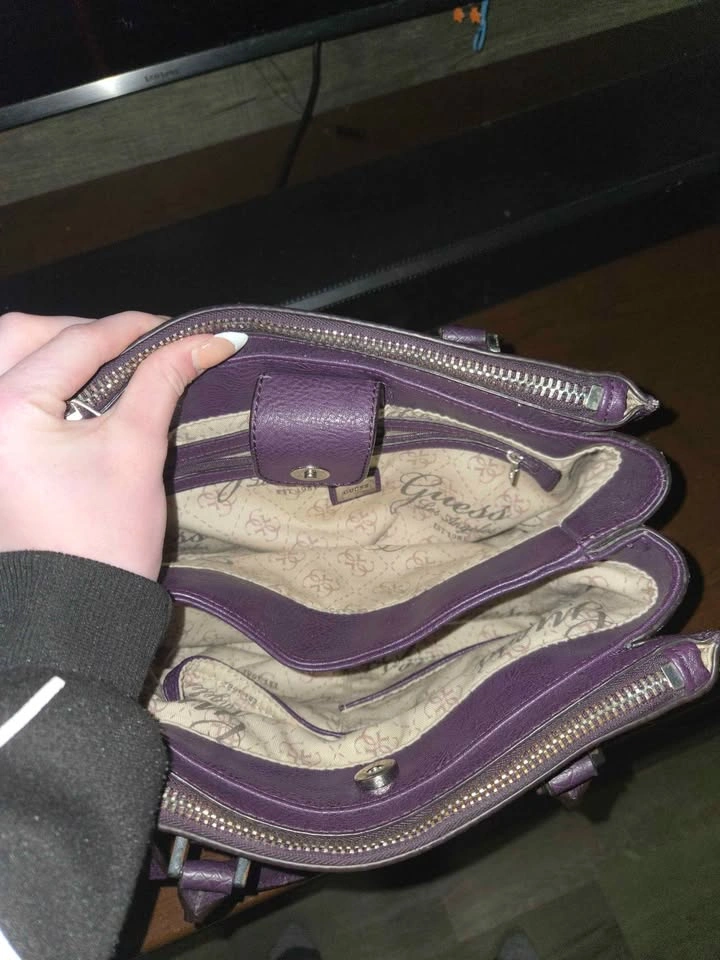Guess Purple Studded Satchel - photo 3