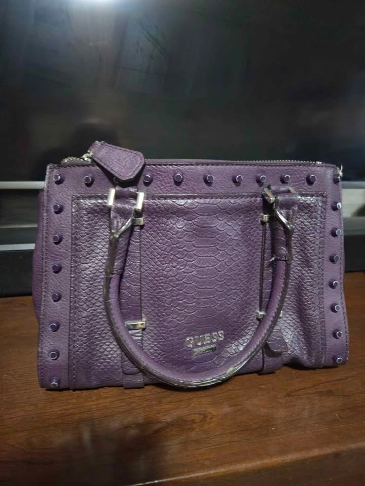 Guess Purple Studded Satchel - photo 5