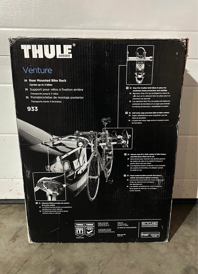 New Thule 3 Bike Venture Bike Rack - photo 2
