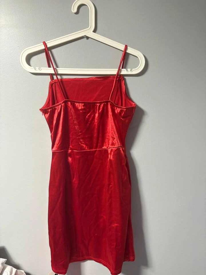 Red silk Dress - photo 2